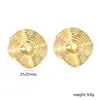 Pendientes Metálicos Ovalados Irregulares Retro Estilo Francés con un Diseño de Lujo Ligero Versátil y Elegante de Nicho, con Líneas Onduladas