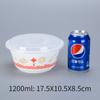 Lonchera desechable redonda de porcelana azul y blanca xyt, caja de embalaje para comida rápida para llevar, recipiente redondo de plástico, lonchera con tapa alta gruesa