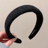 Outono e Inverno Retro Topo da Cabeça Alta Faixa de Cabelo Feminina Temperamento Simples Versátil Faixa de Cabelo de Aba Larga Rede Cartão de Saída Infravermelho Lavagem de Rosto Acessório de Cabeça