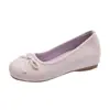 Sapatilhas Raso Estilo Francês com Laço para Mulheres, Novo Modelo Primavera 2026, Sola Rasteira, Elegante, Salto Escondido, Sapatos de Ballet, Sapatos Mary Jane