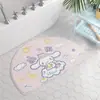 Alfombra de baño de felpa sintética, engrosada y con temática de dibujos animados para uso doméstico, adecuada para dormitorios, absorbente, resistente a las manchas y antideslizante, ideal como felpudo para la entrada del baño