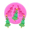 Molde de Silicona para Árbol de Navidad Molde para Fondant Chocolate Decoración de Pastel DIY Molde para Hornear