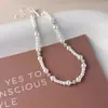 Collar de Perlas Bola de Diamante Gypsophila para Mujer, Cadena Doble para Clavícula de Alta Gama, Cadena para el Cuello Popular de Lujo Ligero