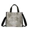 Bolsa de lona da moda para comércio exterior, bolsa de ombro grossa estilo coreano, bolsa de lona de grande capacidade para mulheres, bolsa mensageiro para estudantes