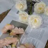 Seis Cabeças 8cm Rosa Salão de Casamento Corredor Arranjo de Flores Decoração Flor de Seda Casa Hotel Conjunto Flor Artificial Fabricante Atacado