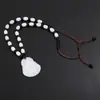 Collar colgante con cuerda telescópica de jade blanco Guanyin Buda para hombres y mujeres, amor, mujeres, venta al por mayor de fábrica, collar, regalo, en vivo