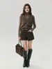 Chaleco de Seda y Cachemira Kangbaolai para Mujer, 75% Cachemira, 25% Seda de Morera, Cuello en V, Capas, Chaleco de Punto sin Mangas