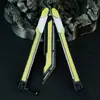 Walter Periféricos de Juego Cuchillo Mariposa de 25 cm Tarjeta Gráfica Grande Plegable Artesanía de Metal Props de Combate Cercano
