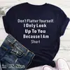 No te flaquees playera estilo europeo y americano top manga corta letra holgada talla grande Nuevo