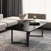 Mesa de centro de pizarra Moderna Simple Pequeño Apartamento Sala de estar Hogar Mesa de té Estilo Italiano Oficina Mesa Larga Baja