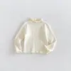 Suéter lindo de cuello alto para niñas, nueva colección otoño/invierno 2026, suéter de punto liso para bebés niñas, capa interior para niños, zdm6592