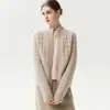 ¡La pieza perfecta para superponer! Chaqueta de algodón con patrón de cuadros de cachemira y doble cremallera, cárdigan de punto de manga larga de color liso y prenda exterior estilo chaleco