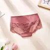 25 Nuevas Ropa Interior Sexy de Encaje Europea y Americana para Mujer Algodón Fondo Entrepierna Hueco Perspectiva Bragas Transfronterizo