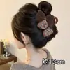 Presilha de Cabelo de Pelúcia de Alto Padrão Novo Estilo 2026 Feminina, Presilha de Tubarão para a Parte de Trás da Cabeça, Acessório de Cabelo Peludo para Outono e Inverno