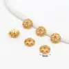 Toro de circonita incrustada de 14k que conserva el color, tapa de cuenta espaciadora de 18k, pulsera, collar, accesorios para joyería hechos a mano DIY, lote C21