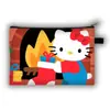 Nuevo Monedero Grande de Navidad de Hello Kitty para Niños, Bolso de Mano con Asa Larga de Gran Capacidad para Cosméticos, Lindo Bolso Cruzado