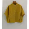 Blusa Plissada Feminina Casual Design de Nicho Manga Morcego Miyake Solta Tamanho Grande Slim-fit Camisa Casaco Curto