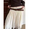 Cinto Largo Marrom com Fivela Retrô Americano para Mulheres, Cinto Decorativo de Nicho de Luxo com Jeans, Acessórios para Cintura