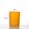 Copo de Vela Colorido para Aromaterapia DIY Suporte de Vela de Vidro Simples para Casa Hotel Vela Perfumada Copo Vazio com Tampa Impressão de Logo