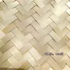 Productos de Tejido de Bambú Hueco de Ocho Lados para Decoración de Hotel, Paneles Divisorios Hexagonales, Esteras de Bambú Hechas a Mano para Decoración de Casa de Campo