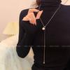 Collar de perlas ajustable con diseño de sentido del diseño, cadena de clavícula de nicho de lujo ligero, cadena de vestido elegante y sencilla con sentido avanzado para mujer