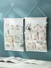 Bolsa de Almacenamiento Colgante de Tela de Algodón y Lino, Montaje en Pared, Detrás de la Puerta, Habitación de Estudiante, Mesita de Noche, Bolsa Pequeña de Tela Linda