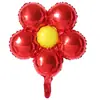 Globo de Película de Aluminio Redondo de Flor de Cinco Pétalos al por Mayor Diseño de Boda Globo de Papel de Aluminio de Pétalo Boda Fiesta de Cumpleaños