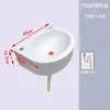 Lavabo de Plástico Montado en la Pared Sin Taladrar Lavabo Simple Lavabo para Casa de Alquiler Lavabo para Apartamento Pequeño Lavabo de Pared