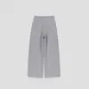 Calça Lã Grossa Forrada com Fleece Perna Larga para Mulheres 2025 Inverno Novo Estilo Cintura Alta Quente Emagrecedora Macia Reta