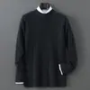 Suéter 100% Lana Pura Australiana Pequeño Cuello Redondo Tejido de Trenzas Hombre Adolescentes Color Sólido Tejido Simple Top Cálido