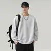 Sudadera de cuello redondo para hombre, estilo primavera y otoño, diseño de manga raglán, holgada, casual, simple, versátil, top pullover moderno para hombre