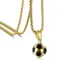 Colgante de Fútbol de Diseño Europeo y Americano de Alta Calidad, Collar de Joyería Nuevo de Gama Alta, Accesorios Más Vendidos, Joyería de Acero Inoxidable