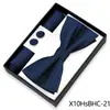 Conjunto de 3 Peças Gravata Borboleta Lenço de Bolso Masculino Caixa de Presente Decoração de Camisa para Casamento Banquete Gravata Borboleta Flor de Gravata Fabricante