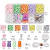 Caixa Conjunto de 10 Compartimentos com Miçangas de Semente de Vidro e Miçangas Acrílicas para Corrente de Celular, Miçangas para Pulseira DIY Feita à Mão, Miçangas Soltas