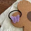 Ácido Acético Argola de Cabelo Borboleta Estilo Fada Corda de Cabelo Textura Gelatinosa Alça de Cabelo Menina Bonita Elegante Novo Estilo