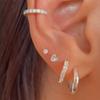 Aretes de cobre con circonita de moda europea y americana de venta caliente transfronteriza, juego de 5 piezas, aretes con sentido avanzado para aretes de moda al por mayor