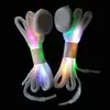 Cordones de Zapatos Luminosos de Colores LED Fluorescentes Tejidos para Correr de Noche, Deportes, Escenario, Disco, Parpadeantes, Planos, Multicolor