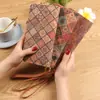 Billetera Larga Femenina Daifa Transfronteriza Bolso para Tarjetas de Personalidad Artística Vintage Diseño Estampado Grano de Madera Billetera para Monedas de Gran Capacidad