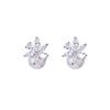 Pendientes de hoja con incrustaciones de cobre y perla de circonita AAA de alta calidad, directos de fábrica, pendientes de aguja S925.