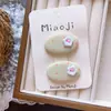 Nuevo clip para el pelo de niños con lazo de caramelo a cuadros naranjas y estrella, goma para el pelo, pasador para niñas, scrunchie naranja-verde