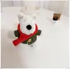 [Solo Ropa] Ropa para Cachorros West Highland Accesorios Lindos Suéter Sombrero Set de Abrigo