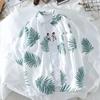 Camisa Floral de Verano para Playa en la Costa de Hawái, Guapo para Pareja Masculina y Femenina, Estudiante, Delgada, Manga Tres Cuartos, Chaqueta
