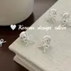 Joyería de Oreja Estilo Fresco Ins Coreano Pendientes de Plata de Ley S925 con Perla Natural Estilo de Gama Alta Suave Elegante y Versátil