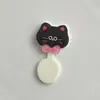 Adesivos Acrílicos Fofos Série Gato Preto Camada Dupla DIY Para Headwear Capa de Celular Decoração com Cola de Creme Charms para Sapatos Atacado