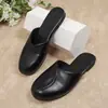 Sandálias rasteirinhas de tamanho grande Baotou para mulheres, estilo coreano de verão 2025, design patchwork de nicho, sola macia, sandálias slip-on fáceis de calçar