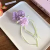 (Lágrimas de Rosa) Super Hada Rosa 2025 Nuevo Dulce Cinta Cola de Caballo Anillo para el Cabello Accesorios para el Cabello Celebridad de Internet Flor Super Hada