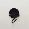 Gorro Coreano para Bebé Qiunan Otoño e Invierno Marca de Letra Gorro de Punto para Bebé Capucha Fina Protectora para Orejas de Bebé