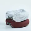 Almohada U con Capucha y Partículas de Espuma, Almohada Cervical de Buena Calidad, Almohada de Partículas Rayada, Almohada Cervical para Coche, Se Puede Guardar para Soporte Cervical
