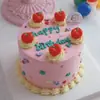 Celebridad de Internet Horneando Decoraciones para Pasteles Adornos Estilo Coreano Ins Retro Cereza Fresa Lindo Oso de Dibujos Animados Conejo Velas de Cumpleaños