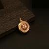 Latón arena girar dinero doce Llavero colgante Zodíaco para hombre y mujer, accesorios colgantes para llaves de coche, joyería